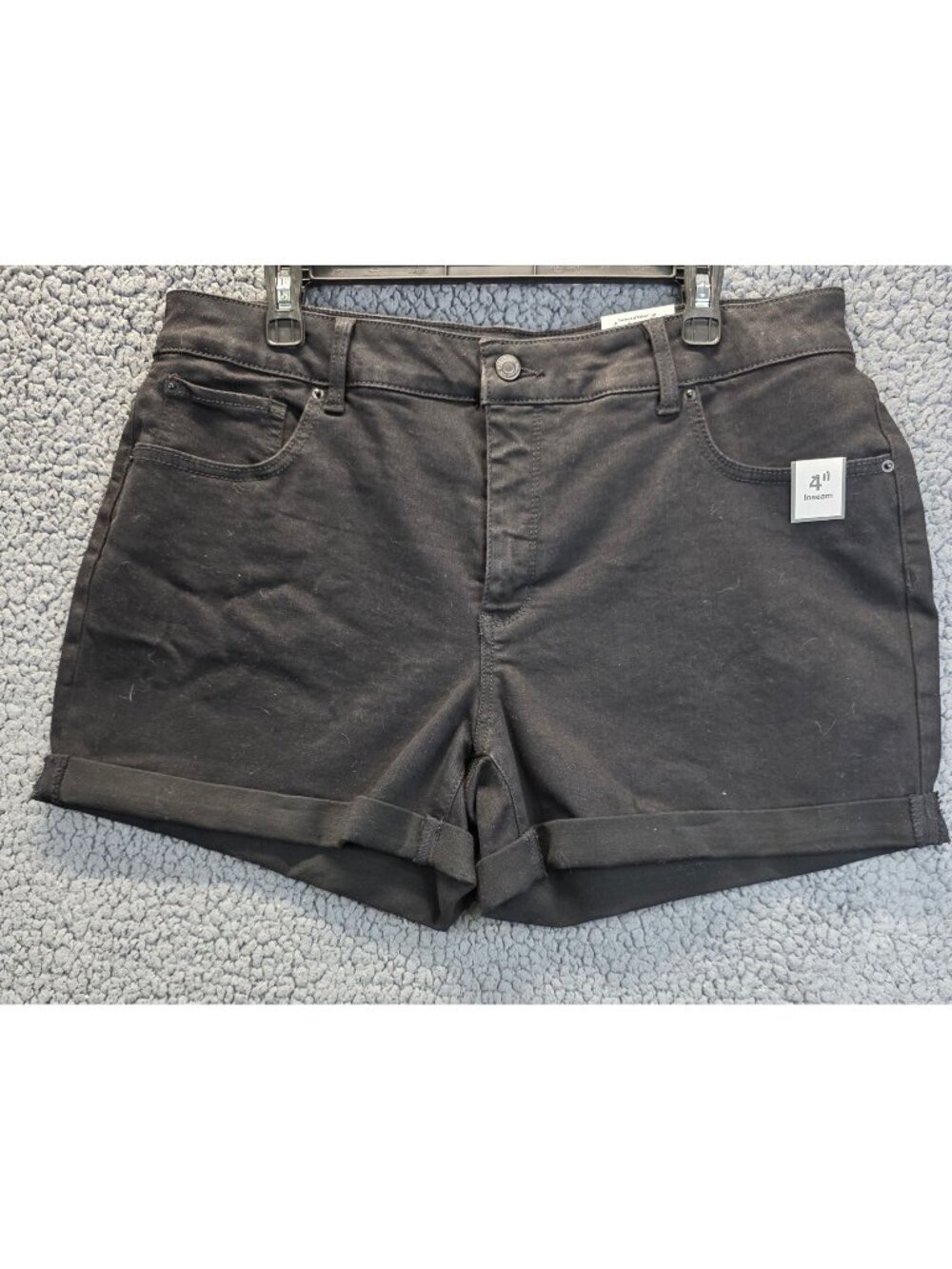 Time And Tru Core Mini Jean Shorts 16 Black Whimsygoth Casual Grunge Festival